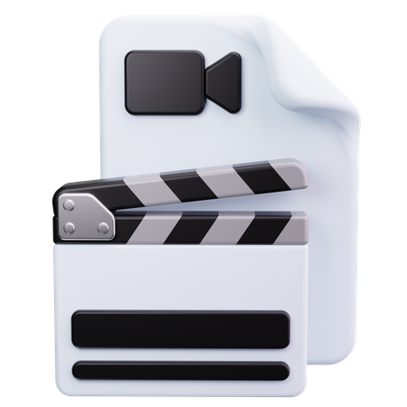 映画の脚本  3D Icon