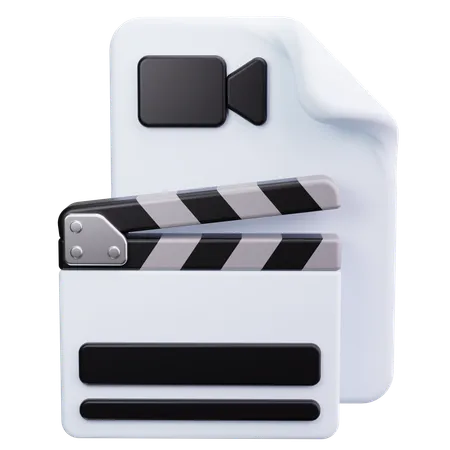 映画の脚本  3D Icon