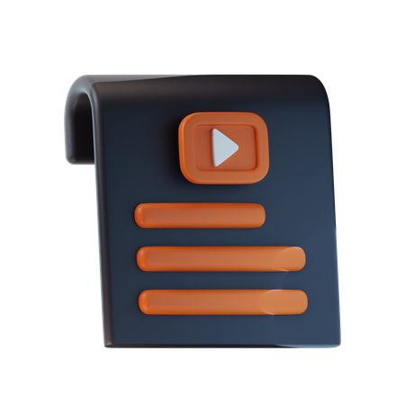 Movie Script  3D Icon