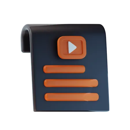 Movie Script  3D Icon