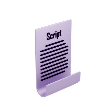 Movie Script  3D Icon