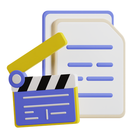 Movie Script  3D Icon