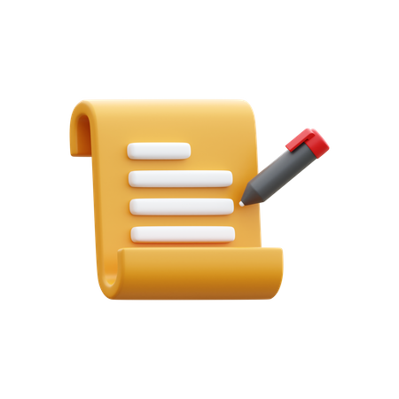 Movie Script  3D Icon