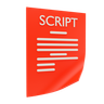 film script 3d logo