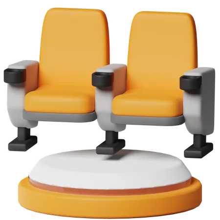 Movie Seat  3D Icon