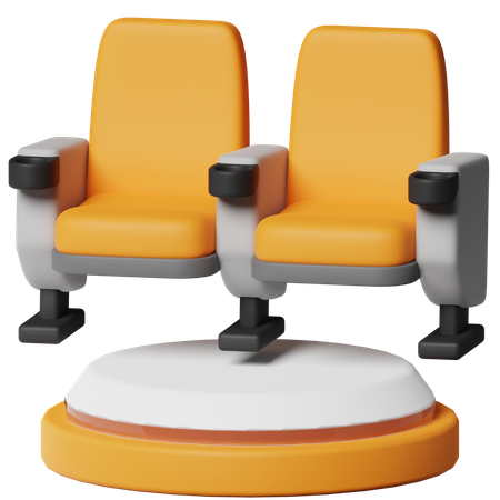 Movie Seat  3D Icon