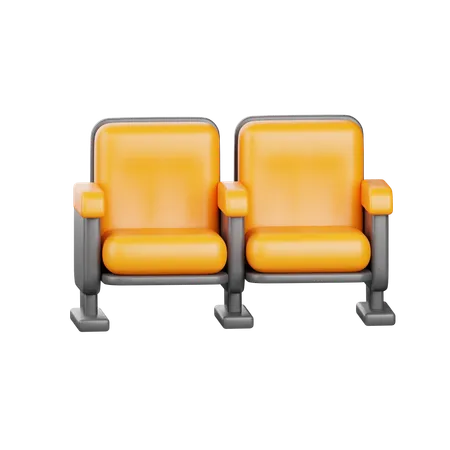 Movie Seat  3D Icon