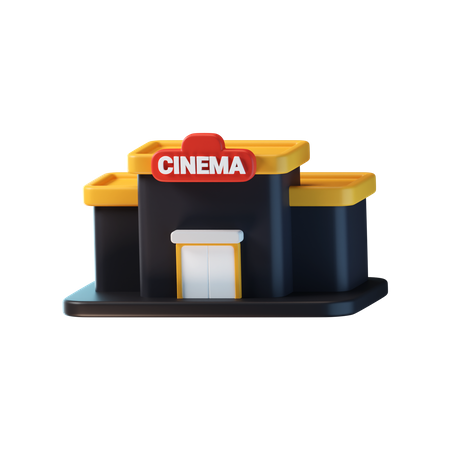 Movie Theater Building  3D Icon