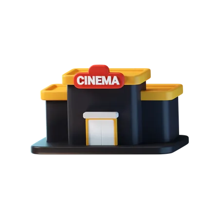 Movie Theater Building  3D Icon