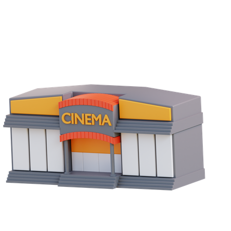 Movie Theater Building  3D Icon