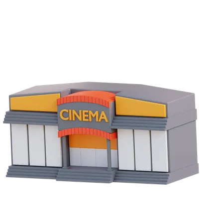 Movie Theater Building  3D Icon