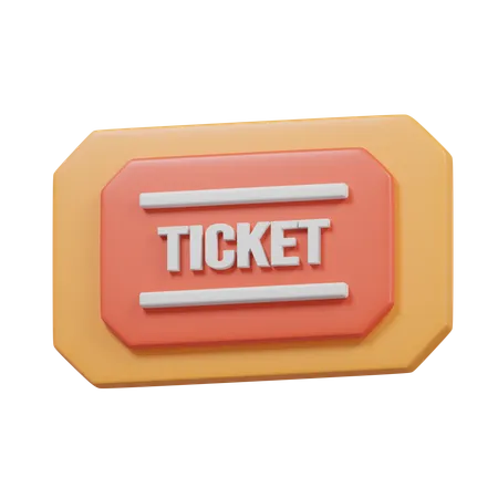 Movie Ticket 3 D Illustration 3D Icon