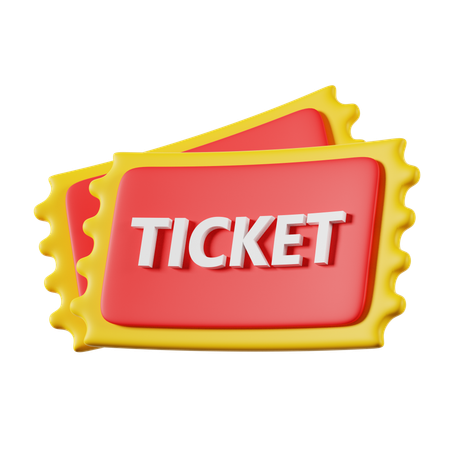Movie ticket  3D Icon