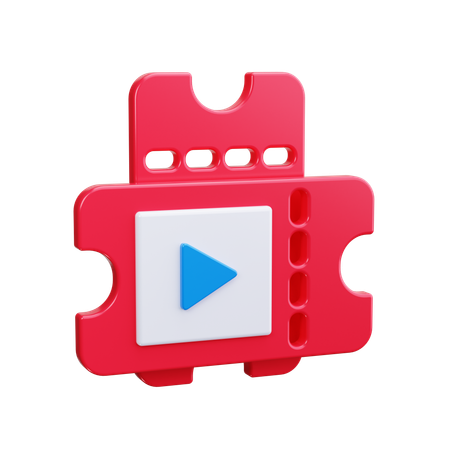 Movie Ticket  3D Icon