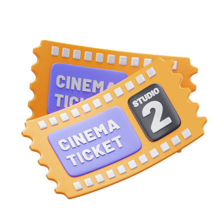 Movie Ticket  3D Icon