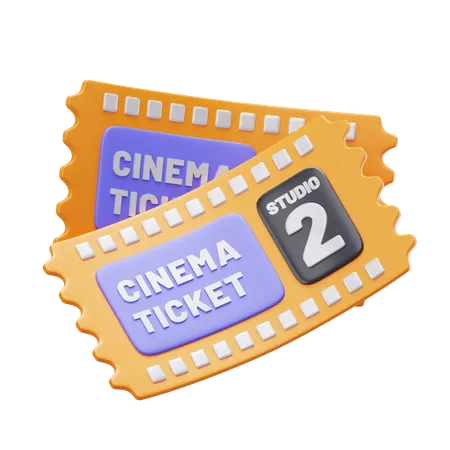 Movie Ticket  3D Icon