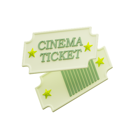 Movie Ticket  3D Icon