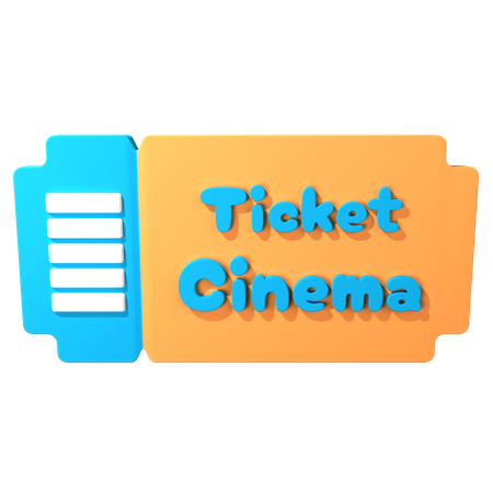 Movie Ticket  3D Icon