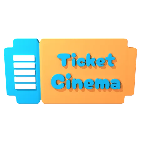 Movie Ticket  3D Icon