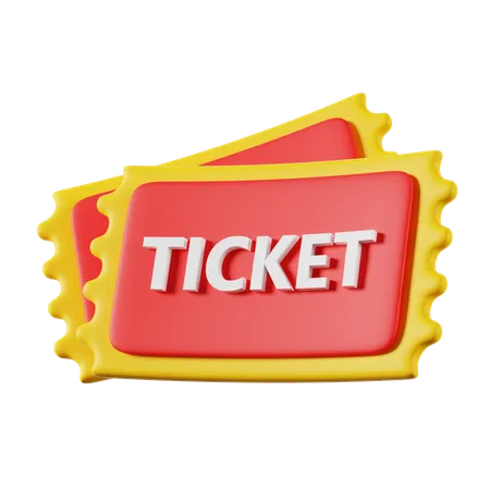 Movie ticket  3D Icon