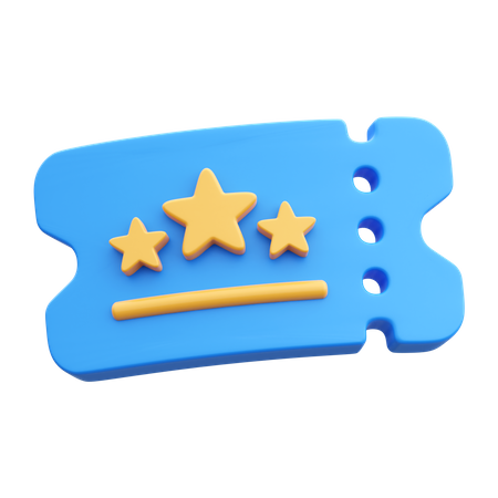 Movie Ticket  3D Icon