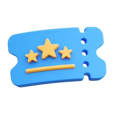 Movie Ticket  3D Icon