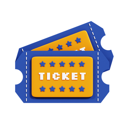 Movie Ticket  3D Icon