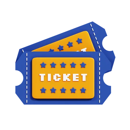 Movie Ticket  3D Icon