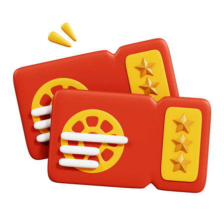 Movie Ticket  3D Icon