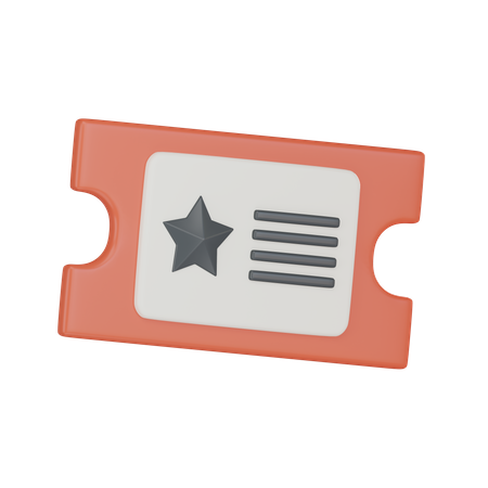 Movie Ticket  3D Icon