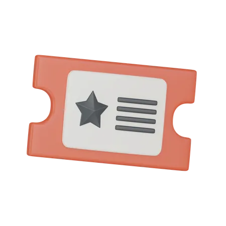 Movie Ticket  3D Icon