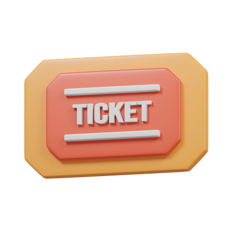 Movie Ticket  3D Icon