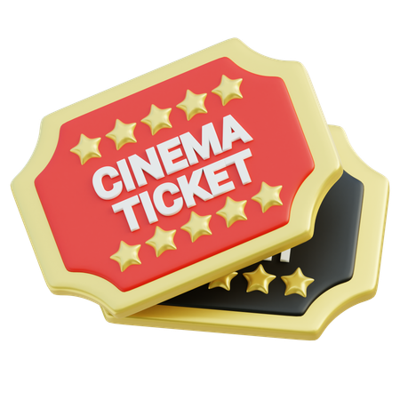 Movie Ticket  3D Icon