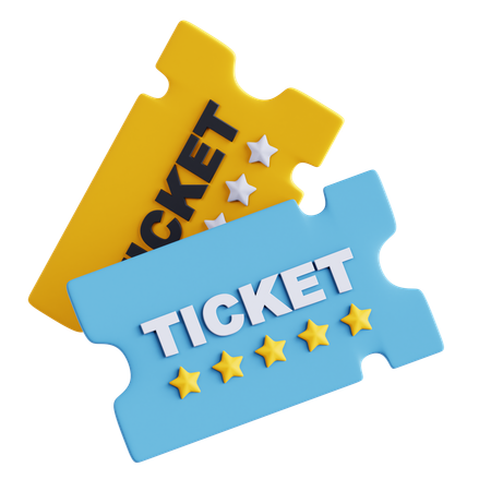 Movie ticket  3D Icon