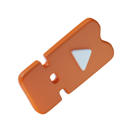 Movie Ticket  3D Icon