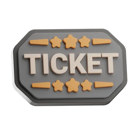 Movie Ticket  3D Icon