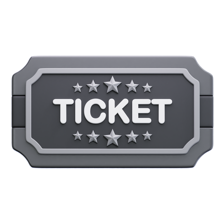 Movie Ticket  3D Icon