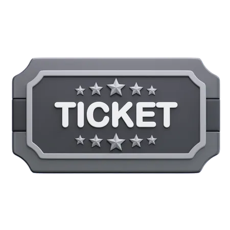 Movie Ticket  3D Icon