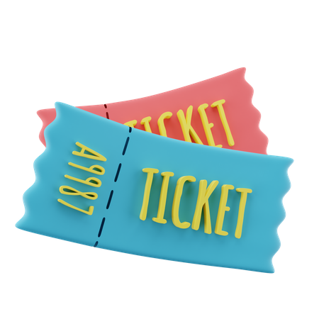 Movie ticket  3D Icon