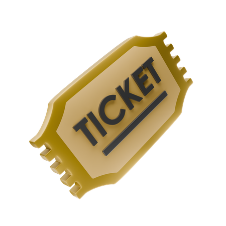 Movie Ticket  3D Icon