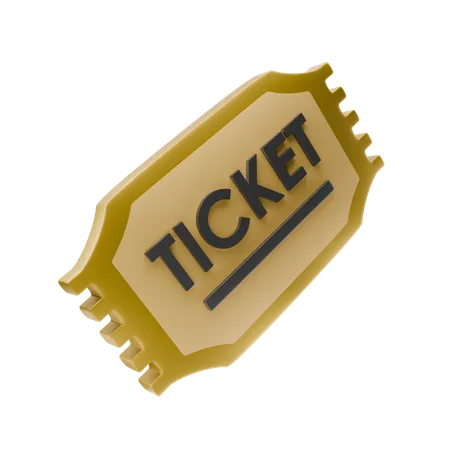 Movie Ticket  3D Icon