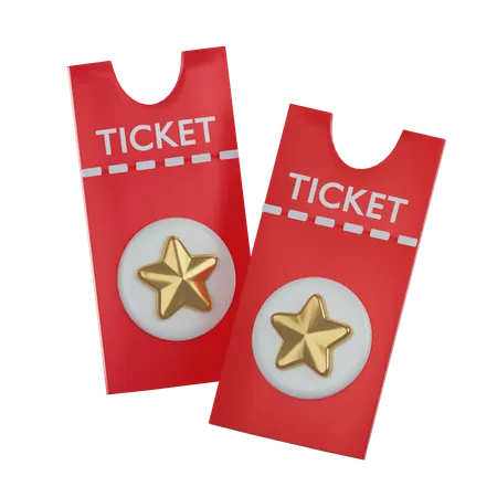 Movie Ticket  3D Icon