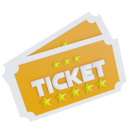 Movie Ticket  3D Icon