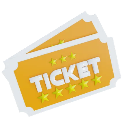 Movie Ticket  3D Icon