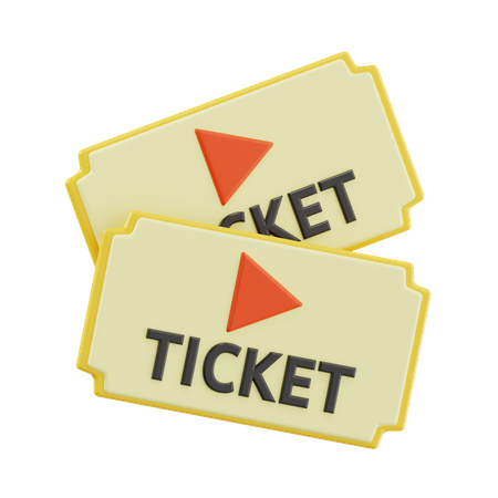 Movie Ticket  3D Icon