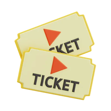 Movie Ticket  3D Icon