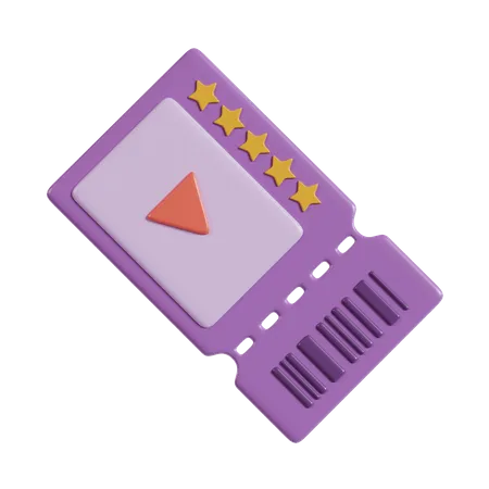 Movie Ticket  3D Icon