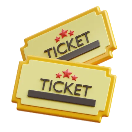 Movie Ticket  3D Illustration