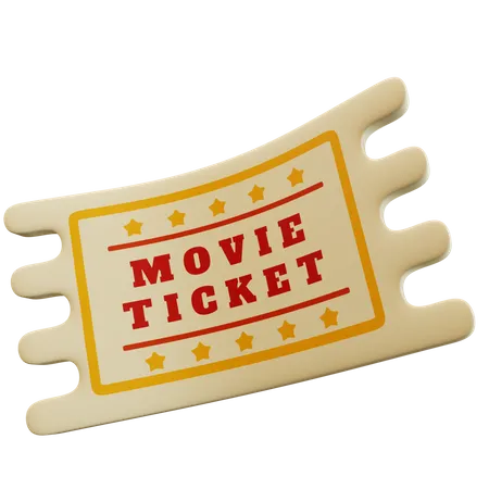 Movie Ticket 3D Illustration