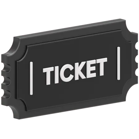 Movie Ticket 3D Icon